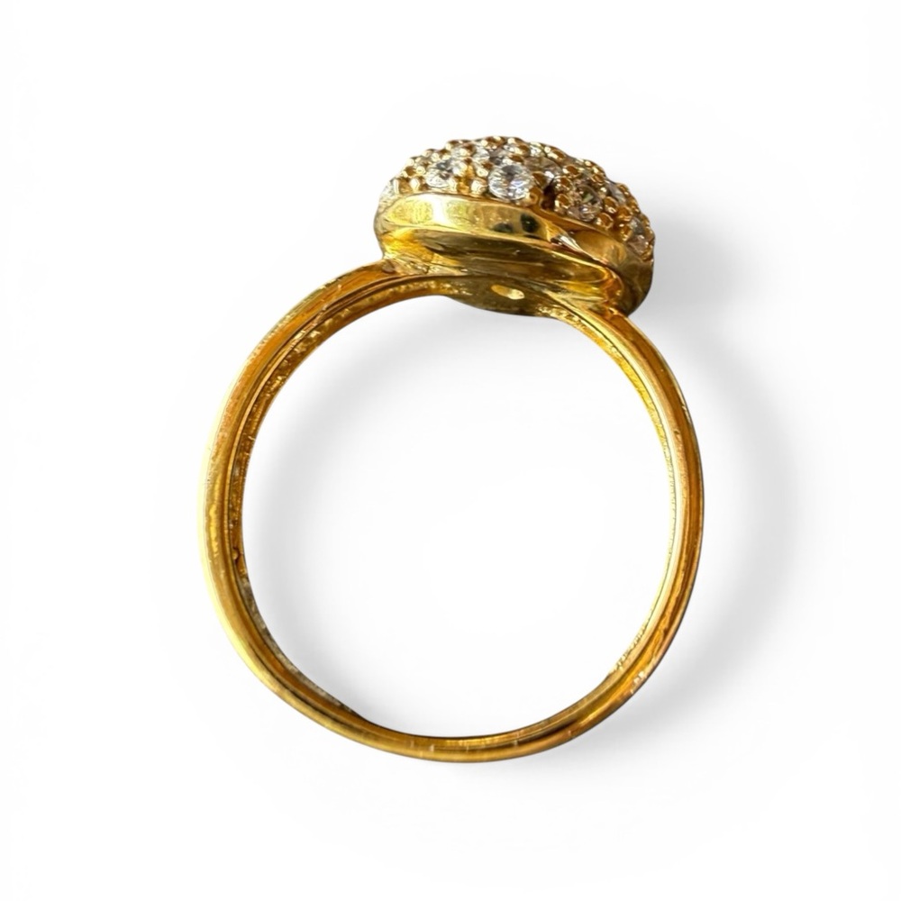Gold Mossanite Dome Ring - Picture 4 of 8